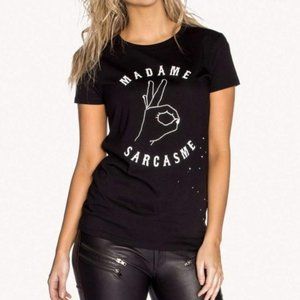 NWT CHRLDR madame sarcasme tee sz s